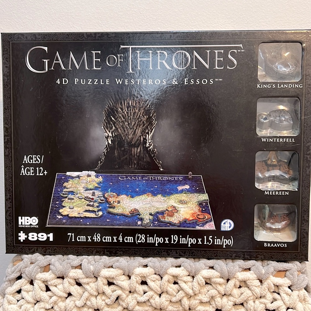 Game of Thrones 4D Puzzle Westeros & Esso, 891 pieces
